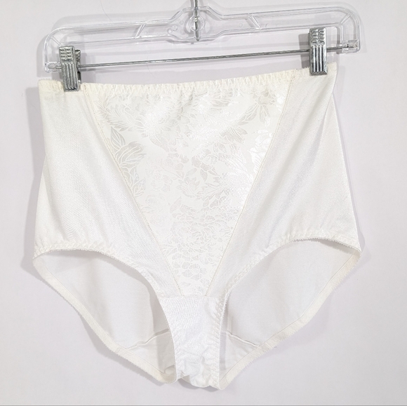 Playtex Secrets Vintage Panty 2XL Women Brief white Underwear glossy satin 2717